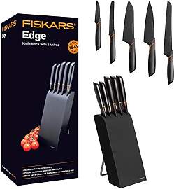Fiskars Design-Messerblock mit 5 Messern, Breite: