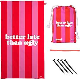 FISURA Großes Strandtuch Better Late Than Ugly