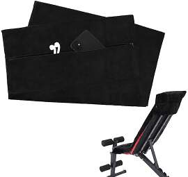 Fitness Handtuch 135x50cm Dunkelgrau mit
