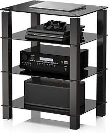FITUEYES HiFi Rack aus Glas & Alu,