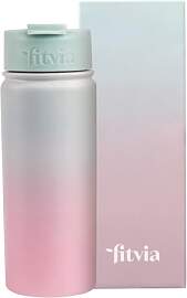 fitvia Thermoflasche Candy Pastell Rosa Blau 500