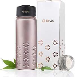 fitvia Thermoflasche Rosé Metallic 500 ml –