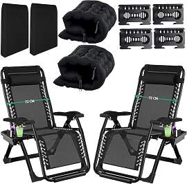 Fiutazge 2Pcs Sonnenliege Liegestuhl Klappbar mit