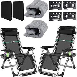 Fiutazge 2Pcs Sonnenliege Liegestuhl Klappbar mit