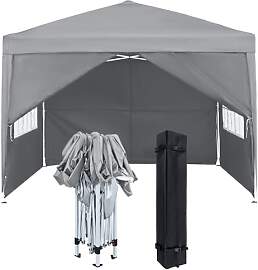 FIVMEN Pavillon 3x3m Faltpavillon mit Seitenteilen 