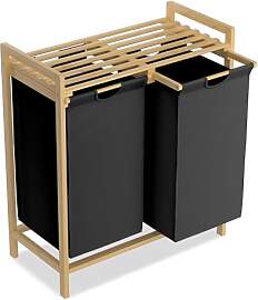 FIVMEN Wäschekorb 2 Fächer 36L Wäschesammler