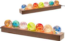 FIYSON 3D Kristallkugel Nachtlicht,USB 40mm Glas