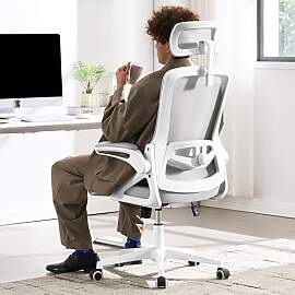 Fizzin Grau Praktischer Ergonomischer Bürostuhl