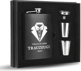 Flachmann mit Gravur „willst du mein trauzeuge
