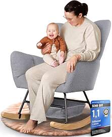 FLAKKARI® Stillsessel Schaukelstuhl Gepolstert
