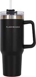 Flamingueo Trinkflasche mit Strohhalm 1,18L -