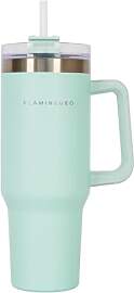 Flamingueo Trinkflasche mit Strohhalm 1,18L -