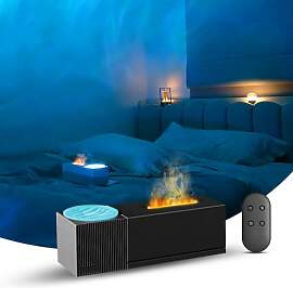 Flammen Aroma Diffuser Projektor mit Wasserwellen