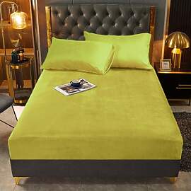 Flanell Leintuch 120 x 200 Gelb Winter Warm