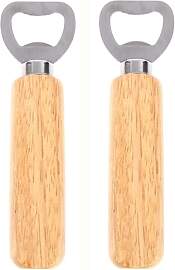 Flaschenöffner aus Holz,2er-Pack Gravierbare