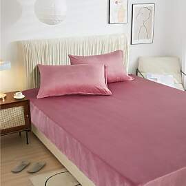 Fleece Winter Bettlaken 120x200 Altrosa Rosa Samt