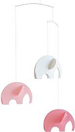 Flensted Olephants, Mobile, Stahl, pink/weiß,