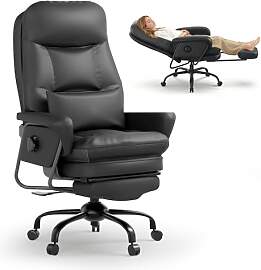 FLEXISPOT Ergonomischer Bürostuhl mit Fußstütze 