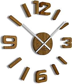 FLEXISTYLE Wanduhr groß DIY Wanduhren Holz Eiche