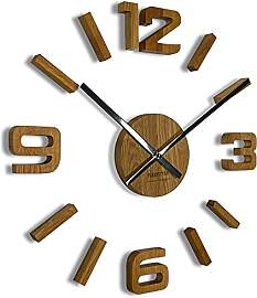 FLEXISTYLE Wanduhr groß DIY Wanduhren Holz Eiche