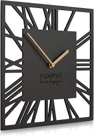 FLEXISTYLE Wanduhr ohne tickgeräusche modern LOFT 