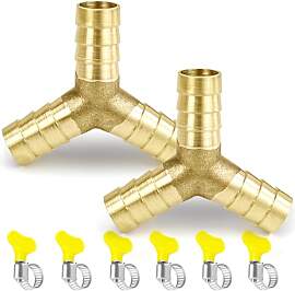 FLEXNOVA 2 Stück Y Stück 1/2 Zoll (12mm) Messing 