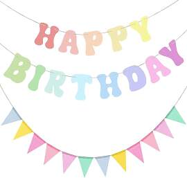 FLEXNOVA Happy Birthday Girlande, Bunte