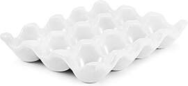 Flexzion 12 Eier Keramik Eierhalter, 12 Porzellan