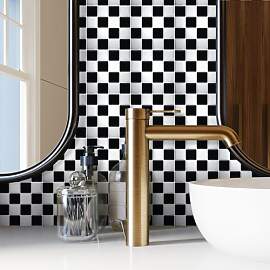 Fliesenaufkleber Schwarz-Weißes Mosaik