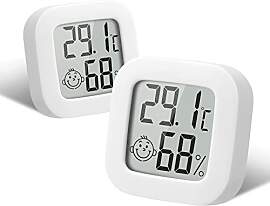 Flintronic Mini LCD Thermometer, 2 Stück Digital
