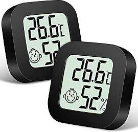 Flintronic Mini LCD Thermometer, 2 Stück Digital