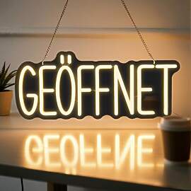 Flixyticy Warmweiß Geöffnet Neon Schild, OPEN