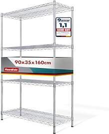 Floordirekt Küchenregal, Gitterregal, Metallregal 