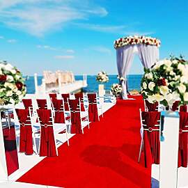 Floordirekt Roter Teppich 100 x 100 cm - VIP