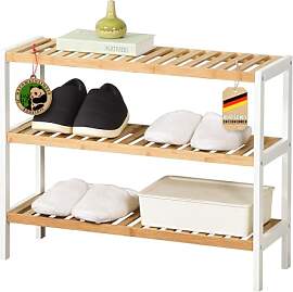 Floordirekt Schuhregal aus Bambus, schmales und