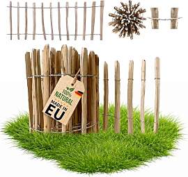 Floranica Staketenzaun aus Haselnuss 10 m lang x