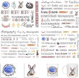 FloraVigo Easy Rub On Sticker, easy rub aufkleber