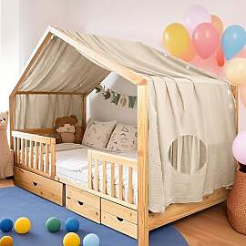 FloraVigo Home Bettbezug mit Goldener Applikation, 