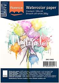 Florence Aquarellpapier Glatt - Zeichenblock für