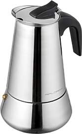 FLORINA Edelstahl Espressokocher 9 Tassen (450 ml) 