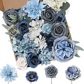 Floweroyal Künstliche Blumen Staubiges Blau