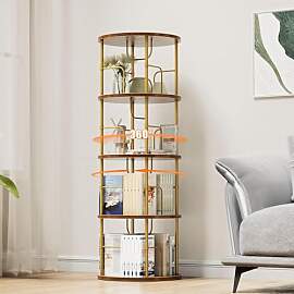 Flycity 360° Drehbares Bücherregal aus Holz,