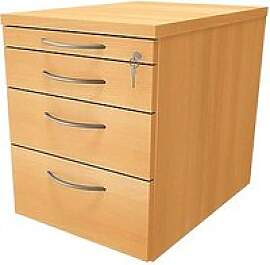 fm Sidney Rollcontainer buche 4 Auszüge 43,4 x