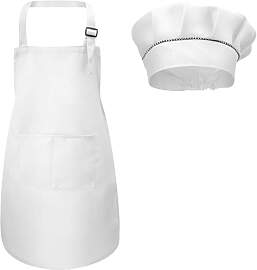 Fodlon Kinder Schürze und Kochmütze Set,