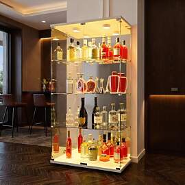 FOERPL LED-Vitrine mit 2 Türen, Schrank-Vitrine