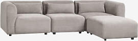 Fogler 3-teiliges Modulsofa Mit Pouf Kord Helles
