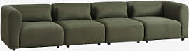 Fogler 4-teiliges Modulares Sofa Chenille Grün