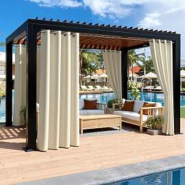 Fogmiea Outdoor Vorhang, H274 x B132cm Blickdicht