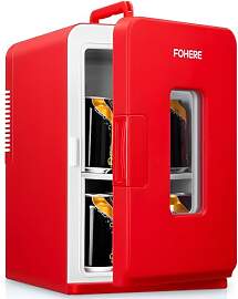 FOHERE 2 in 1 Mini Kühlschrank, 15L Kühlschrank
