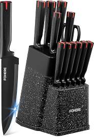 FOHERE Messerblock set 13 Teilig Messerset mit
